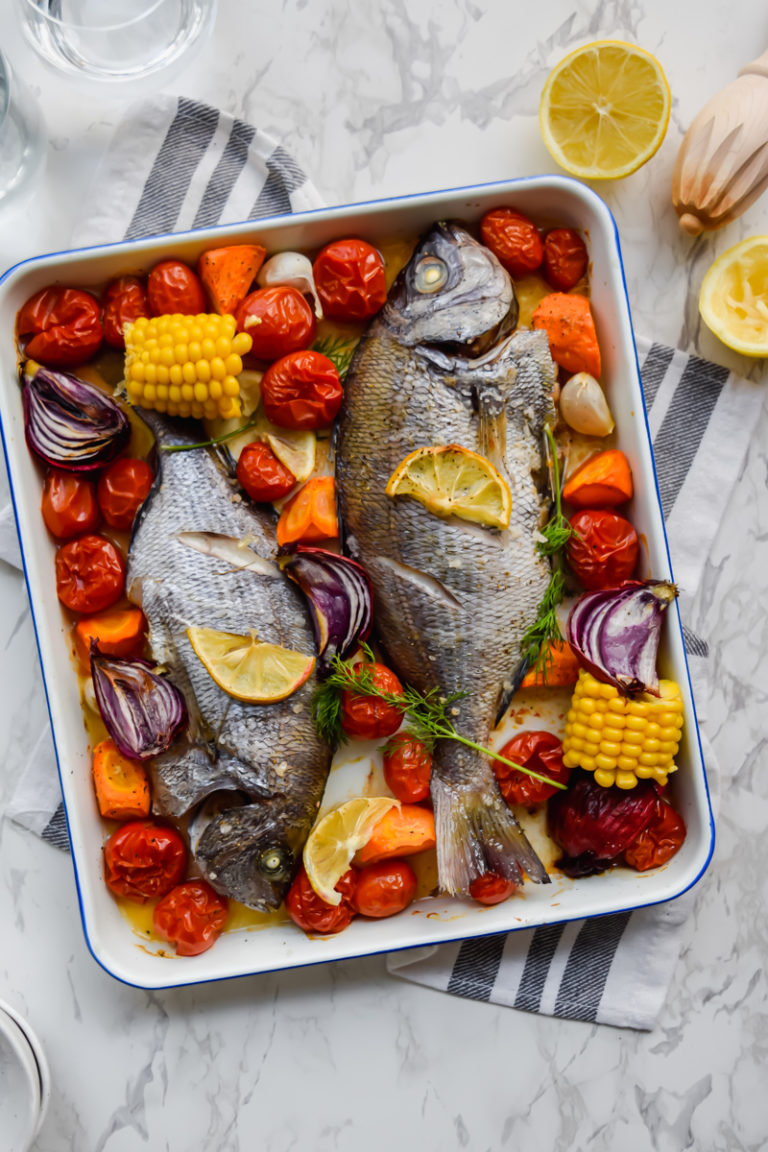 Dorade with roasted vegetables